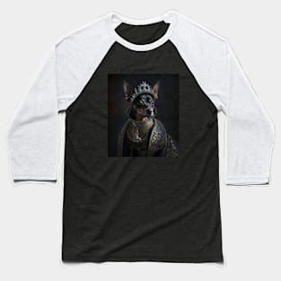 Black Mini Pinscher - Medieval Queen Baseball T-Shirt